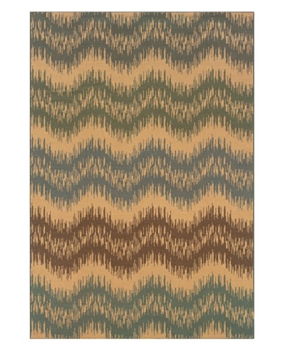 Granville Rugs Ashley Rug [Ivory/Blue/Brown/Green]