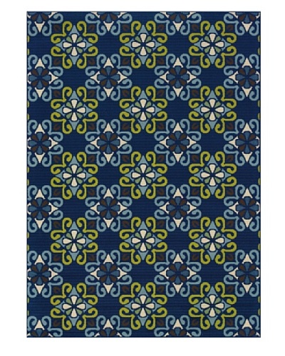 Granville Rugs 3331L Granville Coastal 3331L Indoor/Outdoor Polypropylene Area Rug 1'9 X 3'9