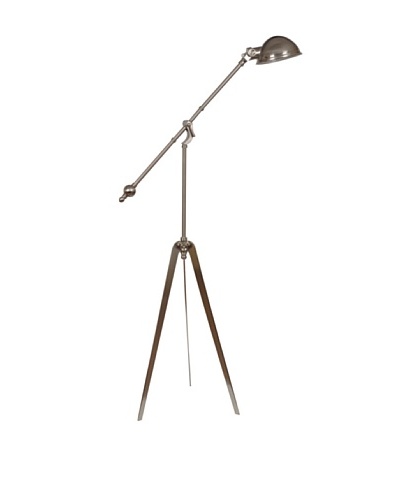 Greenwich Lighting Tripod Downbrodge Floor Lamp, Satin Nickel