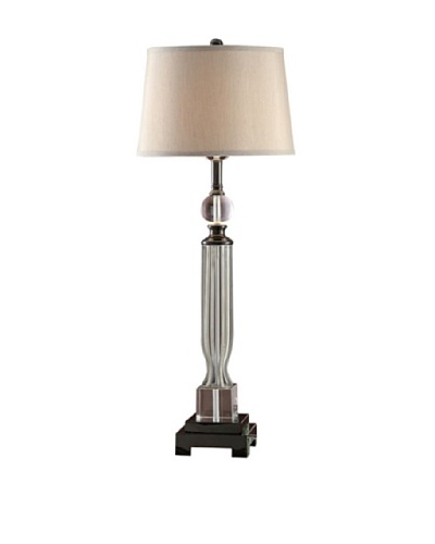 Greenwich Lighting Sterling Table Lamp, Black Nickel/Crystal