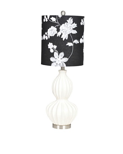 Greenwich Lighting Circa Cream Table Lamp, Cream/Black