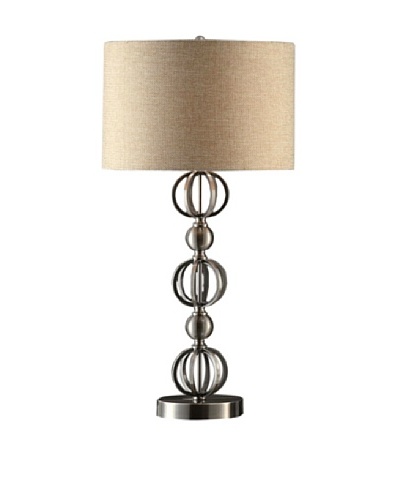 Greenwich Lighting Circles Table Lamp, Brushed Nickel