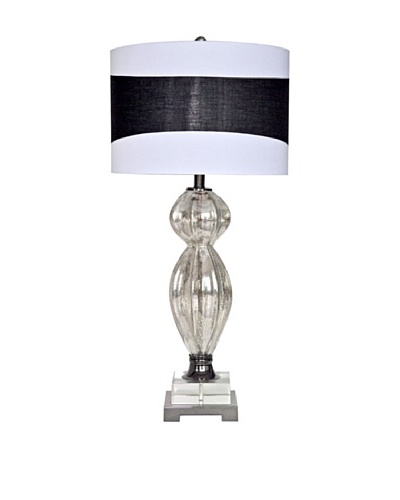 Greenwich Lighting Maiden Table Lamp, Mercury Glass/Crystal