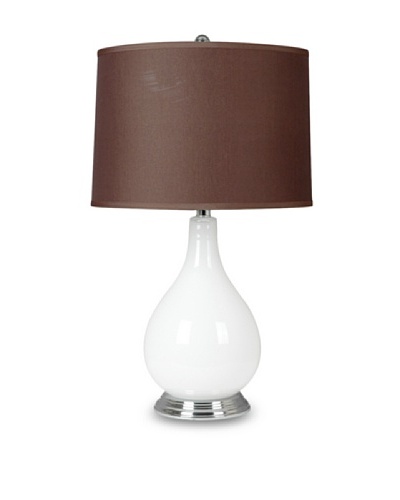 Greenwich Lighting Cameo Table Lamp, White/NickelAs You See