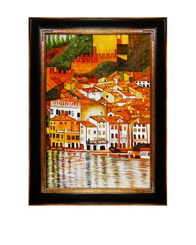 Gustav Klimt’s “Malcesine on Lake Garda” Framed Oil Painting