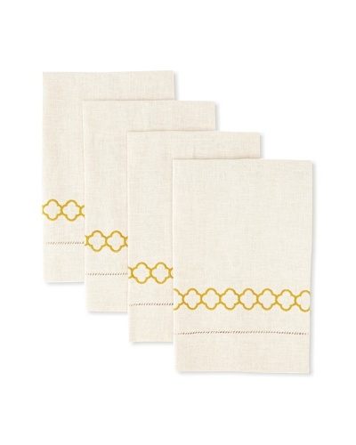 D.L. Rhein Set of 4 Clover Link Guest Towels