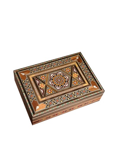 Hannibal Rectangular Inlay Box, Brown