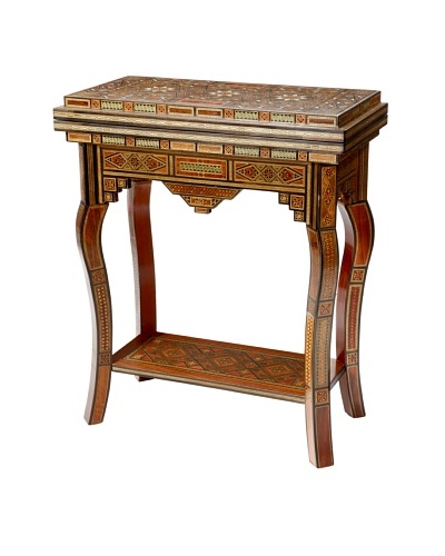 Hannibal Enterprises 4-in-1 Handmade Wood Inlay & Mother of Pearl Game Table