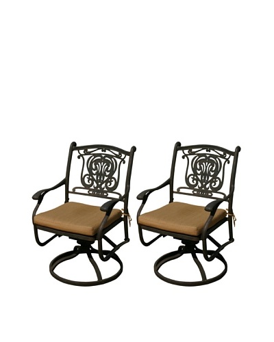 Hansen Set of 2 Balmoral Swivel Rockers, Bolero