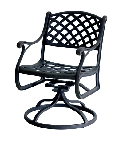 Hansen Charleston Swivel Rocker, Aged Bronze