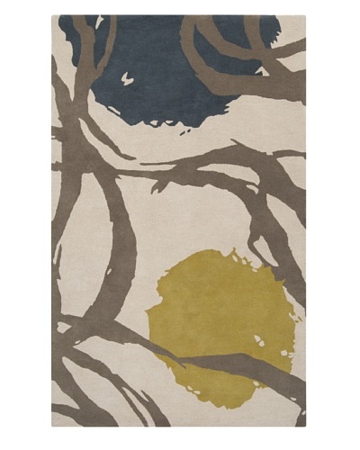 Harlequin New Zealand Wool Rug [Moss/Slate/Oatmeal/Blue]