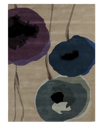 Harlequin New Zealand Wool Rug [Purple/Blue/Grey]