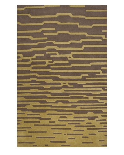 Harlequin New Zealand Wool Rug [Olive, Dark Taupe]