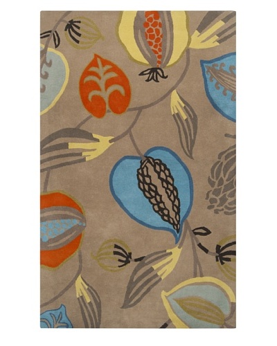 Harlequin New Zealand Wool Rug, Fern Green/Cameo Blue [Fern Green, Cameo Blue, Mediterranean Blue, Dark Slate Blue, Orange Peel, Brindle, Feather Gray]