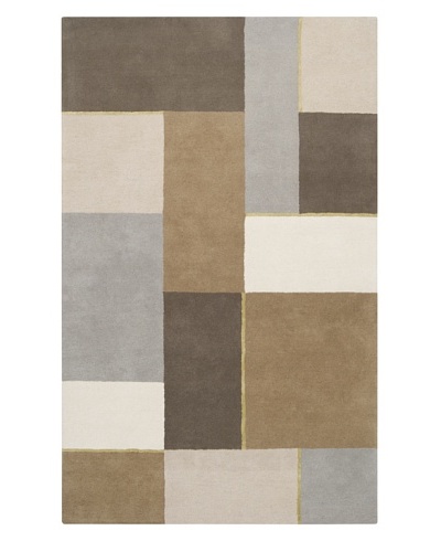 Harlequin New Zealand Wool Rug [Wasabi, Putty, Flint Gray, Brindle, Ivory]