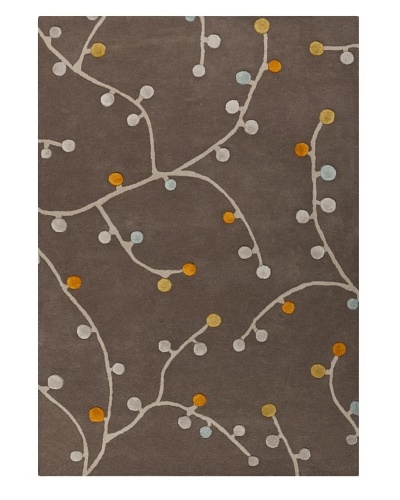 Harlequin New Zealand Wool Rug [Blue/Ochre/Brown/Gray]