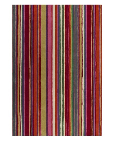Harlequin New Zealand Wool Rug [Avocado/Red/Orange/Tan]