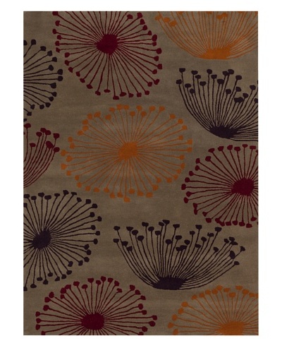 Harlequin New Zealand Wool Rug [Red/Yellow/Grey]