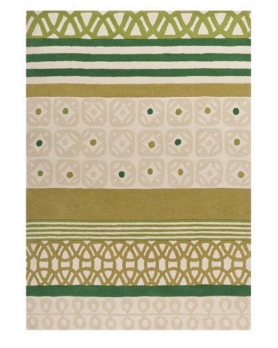 Harlequin New Zealand Wool Rug [Avocado/Green/Gray/Tan]