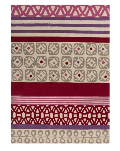 Harlequin New Zealand Wool Rug, Blackberry/Deep Rose/Venetian [Blackberry, Deep Rose, Venetian Red, Mossy Stone, Putty]