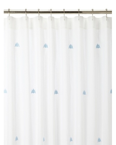 Haute Home Bees Shower Curtain, Blue
