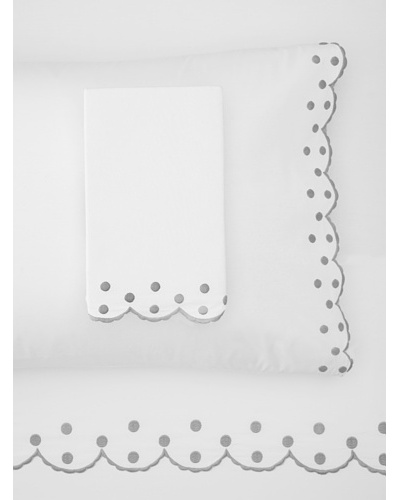 Haute Home Embroidered Scallop Sheet Set