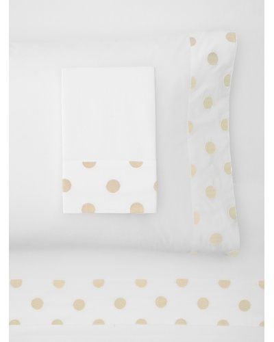 Haute Home Embroidered Polka Dot Sheet Set