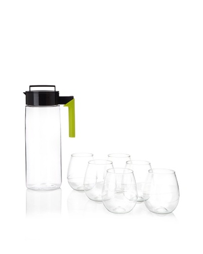 Takeya 66-Oz. Airtight Jug and (6) 16-Oz. Swirl Tumblers