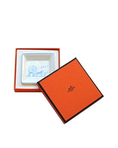 Hermès 2001 Ashtray with Box, Blue/White