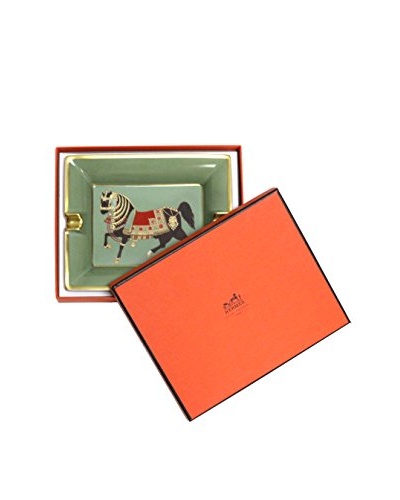 Hermès Horse Ashtray, White/Green