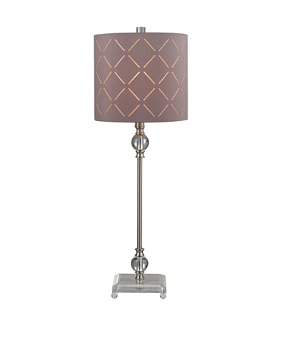HGTV Home Brushed Steel and Acrylic Table Lamp