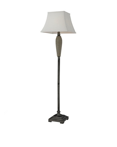 HGTV Home Glazed Ceramic with Pewter Accents Floor Lamp