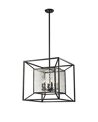 HGTV Home Cubix 6-Light Pendant, Oiled Bronze