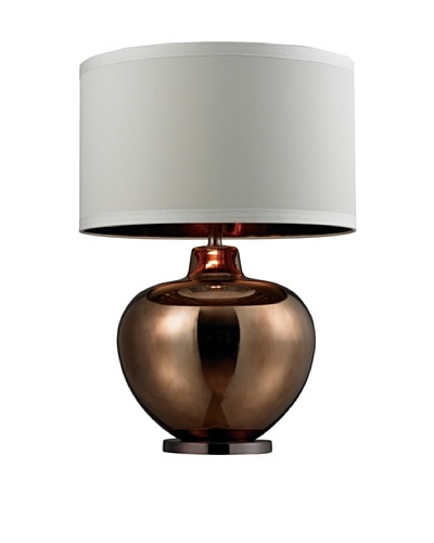 HGTV Home Oversized Blown Glass Table Lamp in Bronze Plated Finish