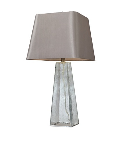 HGTV Home Clear Seeded Glass Table Lamp