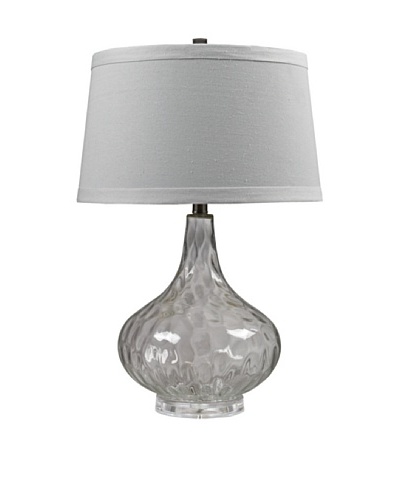 HGTV Home Clear Water Glass Table Lamp