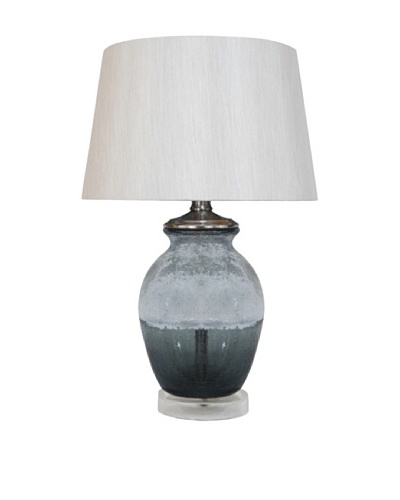 HGTV Home Grey Smoked and Frosted Glass Table Lamp