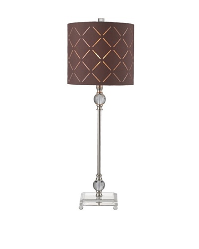 HGTV Home Brushed Steel and Acrylic Table Lamp