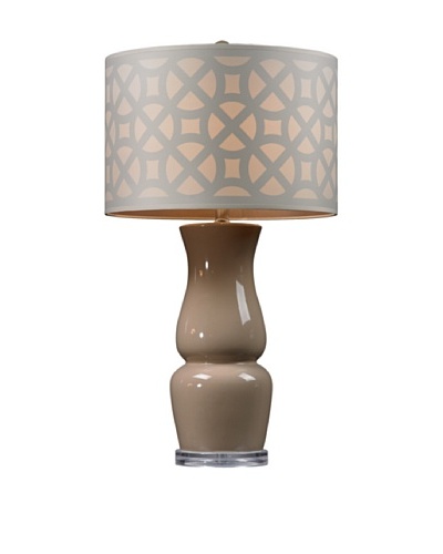 HGTV Home Taupe Ceramic Table Lamp