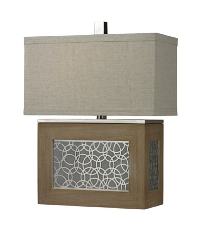 HGTV Home Wood Veneer Table Lamp