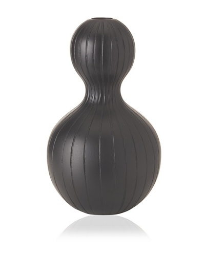 Bahari Mango Wood Gourd Vase, Black