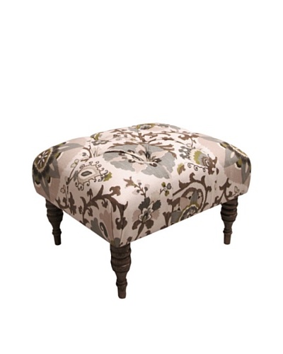 Skyline Tufted Ottoman, Rhinestone