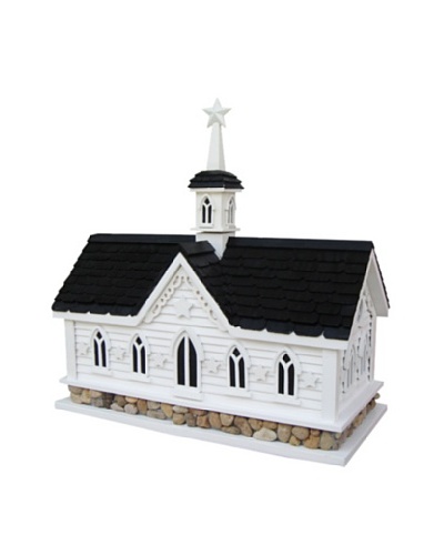 Home Bazaar Star Barn Birdhouse, White