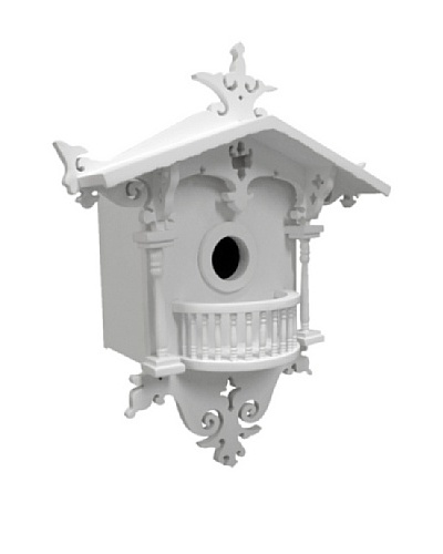 Home Bazaar Cuckoo Cottage Bluebird Birdhouse, White