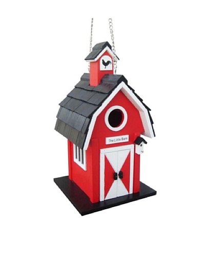 Home Bazaar The Little Barn Birdhouse, Red