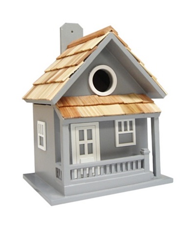 Home Bazaar Little Cabin Birdhouse, Blue