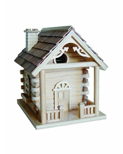 Home Bazaar Cabin Birdhouse, Natural