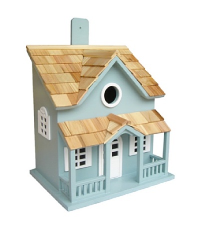 Home Bazaar Springfield Cottage Birdhouse, Blue/White