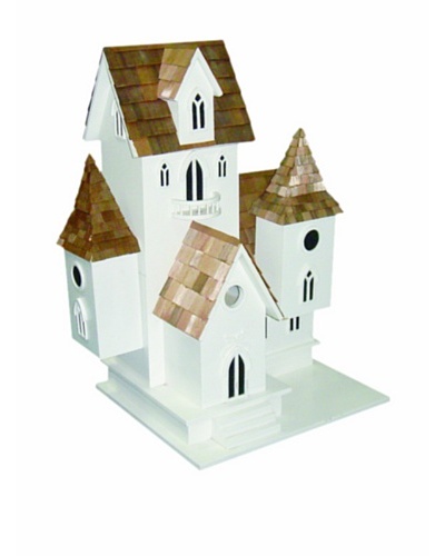 Home Bazaar Castle Birdhouse, White