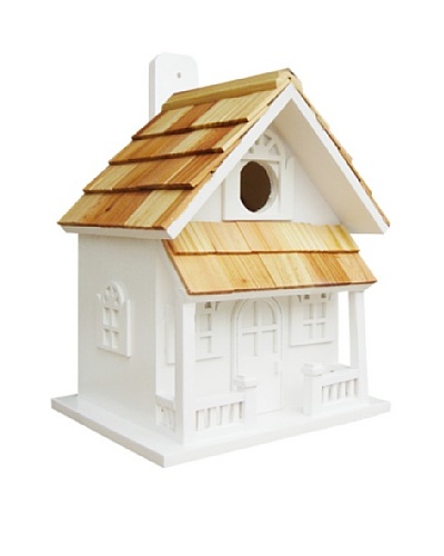 Home Bazaar Country Cottage Birdhouse, White